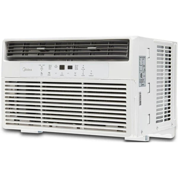 Midea 8,000 BTU 115V Smart Window Air Conditioner with ComfortSense Remote, White, Maw08s1wwt
