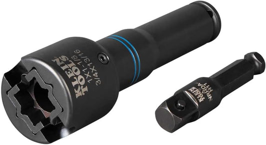 Single-Ended Impact Socket, Made in USA, Three Square Socket Sizes: 3/4-, 1-, and 1-1/8-Inch