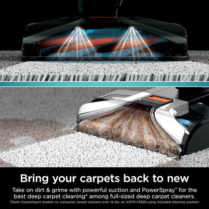 Shark CarpetXpert EX201 Carpet Cleaner, Cyan – Deep Cleaning with StainStriker, Perfect for Pets, Includes Spot & Stain Remover Tools