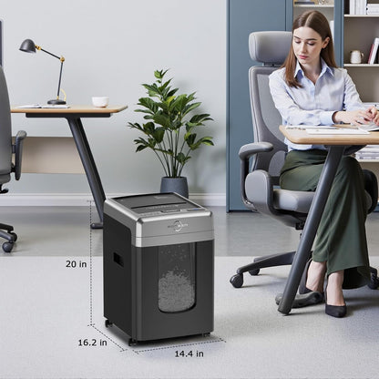 BONSEN 300-Sheet Auto Feed Paper Shredder, 60 Min, P-4, 8.1 Gal, Quiet