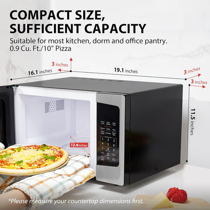 TOSHIBA 4-in-1 ML-EC42P(SS) Countertop Microwave Oven, Smart Sensor, Convection, Air Fryer Combo, Mute Function, Position Memory 13.6" Turntable, 1.5 Cu Ft, 1000W, Silver