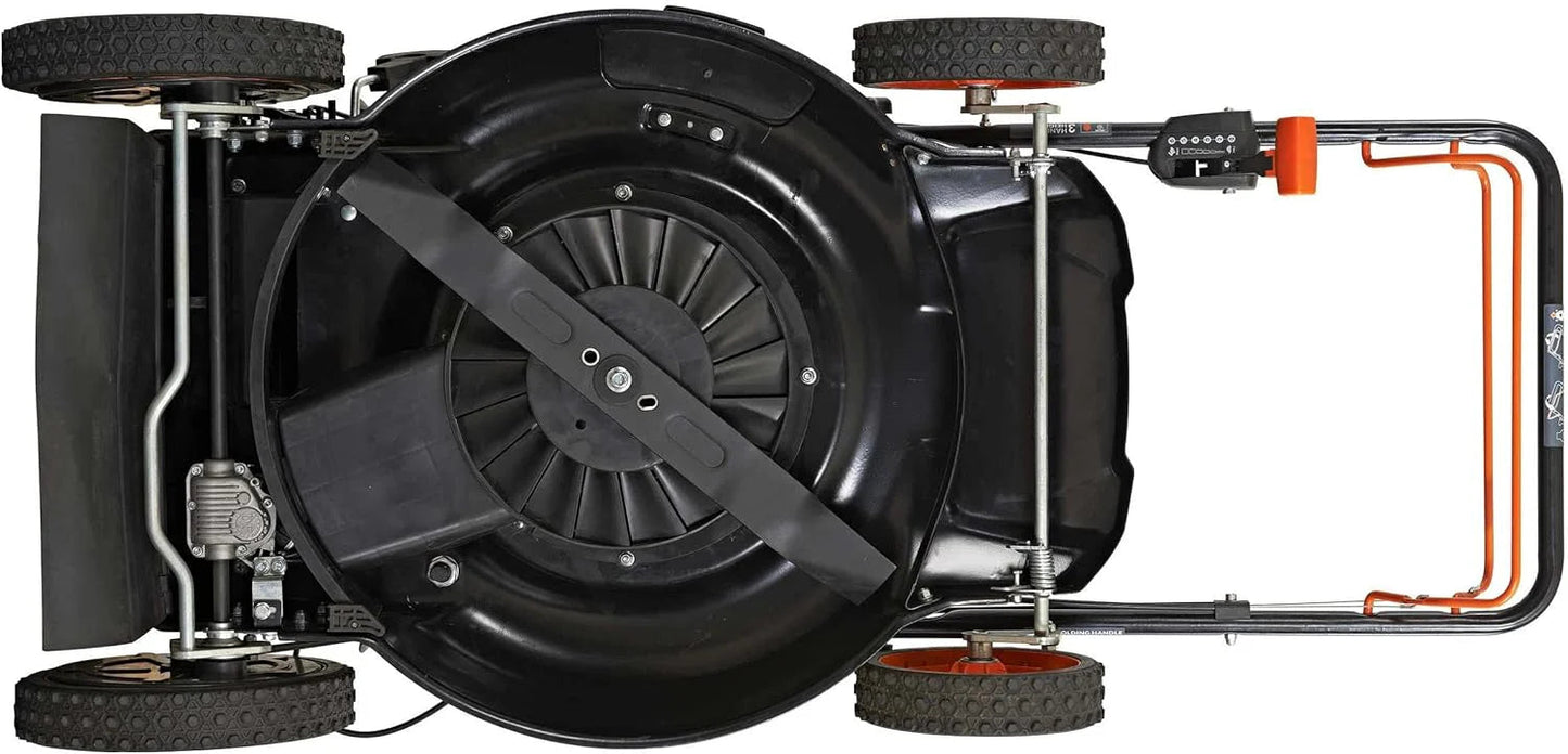 YARDMAX 22 in. 201cc Select PACE 6 Speed CVT High Wheel RWD 3-in-1 Gas Walk Behind Self Propelled Lawn Mower, Black