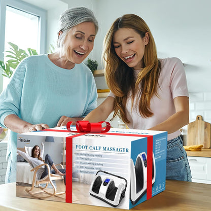 Shiatsu Foot Massager with Heat-Foot Massager Machine for Neuropathy, Plantar Fasciitis and Pain Relief-Massage Foot, Leg, Calf, Ankle with Deep Kneading Heat Therapy, Gift for Mother's Day