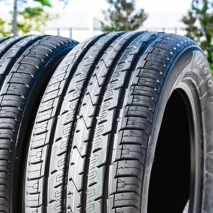 Set of 4 (quad) 265/50R20 112V XL full season tires suitable for: 2014-15 Jeep Grand Cherokee Summit, 2019-20 Jeep Grand Cherokee Limited X