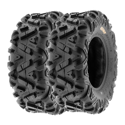 SunF All Terrain ATV UTV Tires 25×8 12 and 25×10 12 6 PR A033 (Complete Full Set of 4)