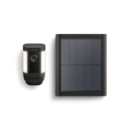 Ring Spotlight Cam Pro, Solar | 3D Motion Detection, Two-Way Talk with Audio+, and Dual-Band Wifi (2022 release) - White