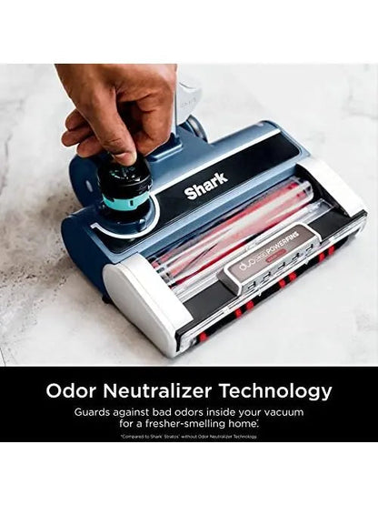 Shark HZ3002 Stratos Ultralight Corded Stick Vacuum with DuoClean PowerFins HairPro, Self Cleaning Brushroll, & Odor Neutralizer Technology, Navy