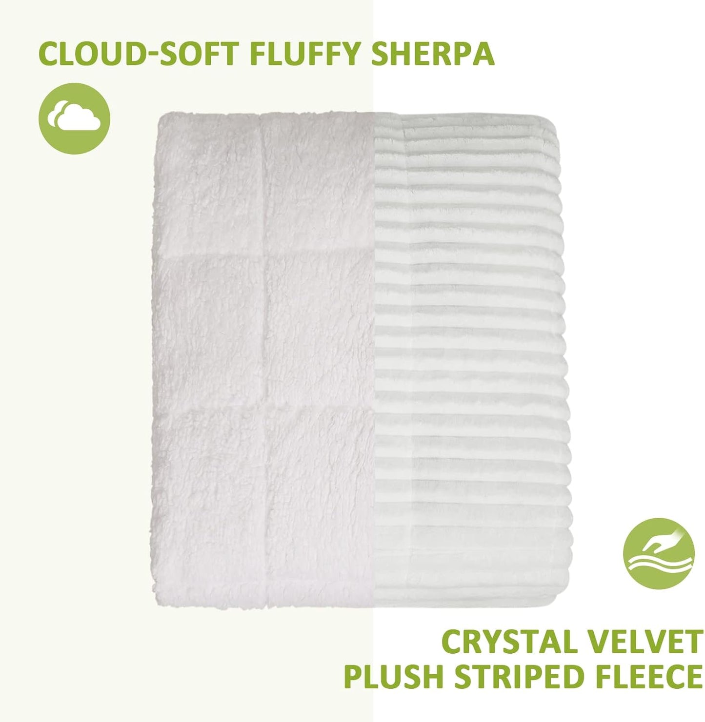 Goodsora Striped Ribbed Weighted Blanket