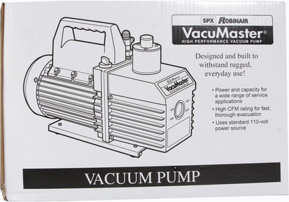 VacuMaster Economy Vacuum Pump - 2-Stage, 8 CFM, CHROME,Red/Silver