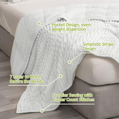 Goodsora Striped Ribbed Weighted Blanket