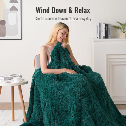 Forest Green Jacquard Weighted Blanket