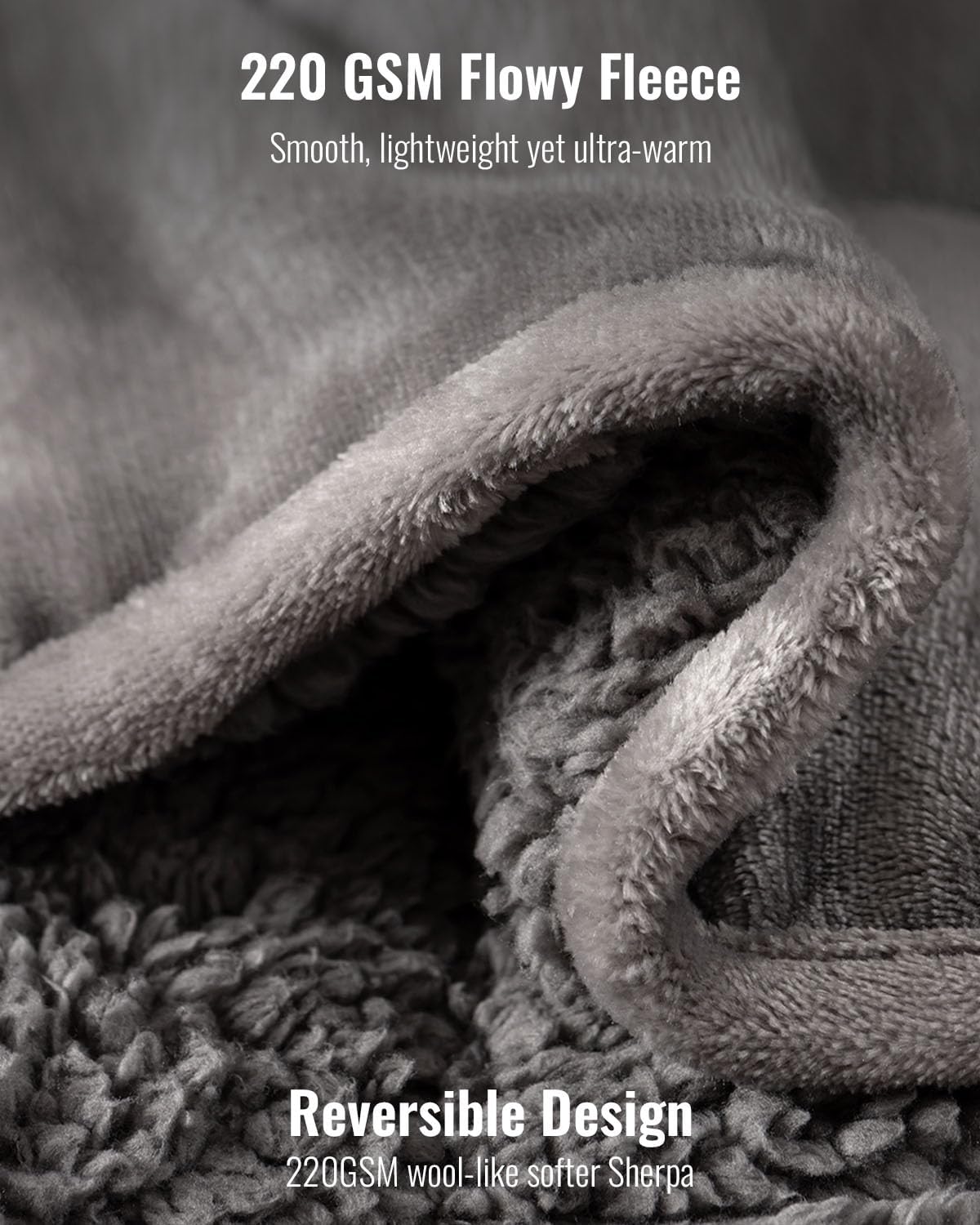 Goodsora Soft Sherpa Fleece Weighted Blanket for Adults