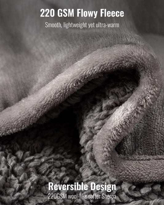 Goodsora Soft Sherpa Fleece Weighted Blanket for Adults