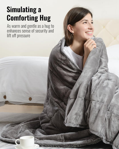 Goodsora Soft Sherpa Fleece Weighted Blanket for Adults