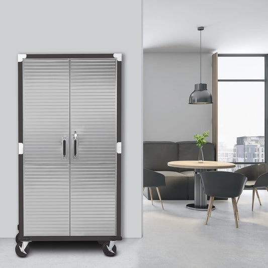 Seville Classics UltraHD Steel Storage Cabinet, 36"W x 18"D x 72"H