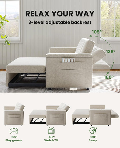 Sofa Bed 3-in-1 Convertible Sleeper Sofa