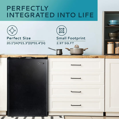 Upright freezer, 3.0 Cubic Feet, Single Door Compact Mini Freezer with Reversible Stainless Steel Door, Small freezer for Home/Dorms/Apartment/Office (Silver)