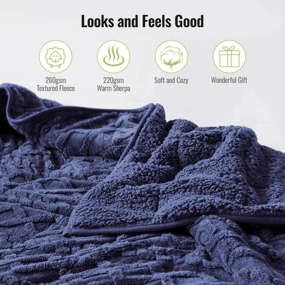 Goodsora Reversible Double-sided Weighted Blanket with Dual Fabric Texture
