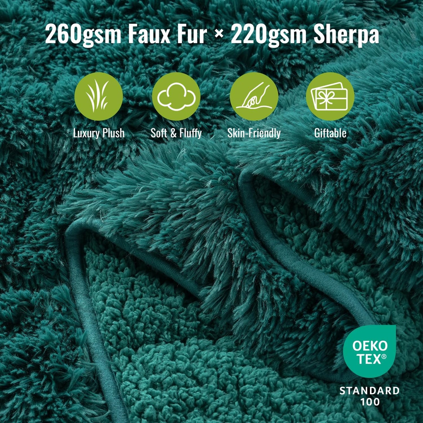 Forest Green Jacquard Weighted Blanket