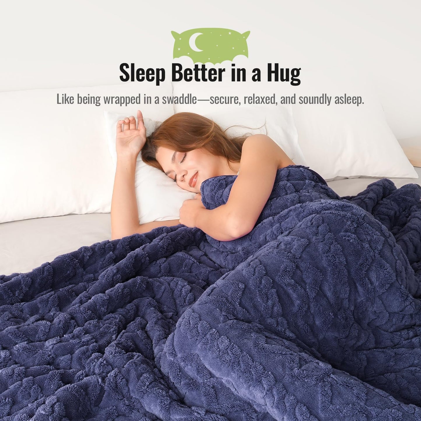 Goodsora Reversible Double-sided Weighted Blanket with Dual Fabric Texture