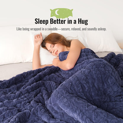 Goodsora Reversible Double-sided Weighted Blanket with Dual Fabric Texture