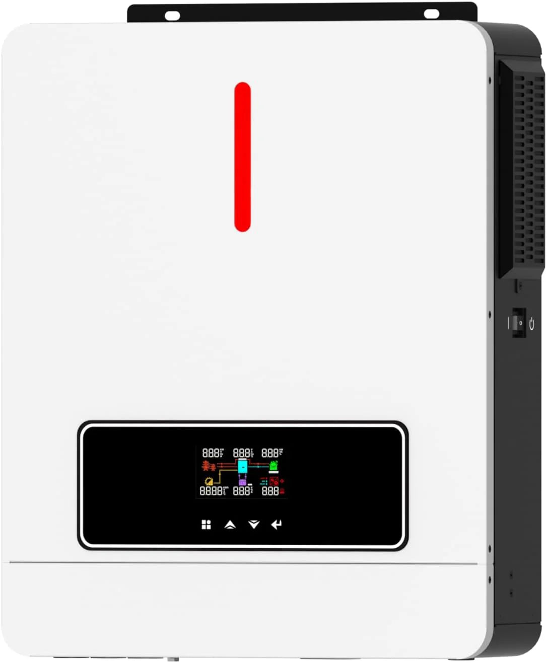 Xijia 3600W Hybrid Pure Sine Wave Power Inverter with 120A MPPT Solar Charger .dc 24V to ac 110v 60HZ Solar Converter for Home,Car Cabin (DC24V(Range20V-30V) 3600VA)