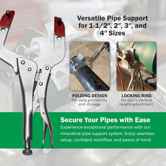 Welders 3rd Hand - Portable Pipe Welding Tool with Versatile Welding Clamps - Works with Most Butt Weld Fittings and Pipes - Enhance Accuracy
