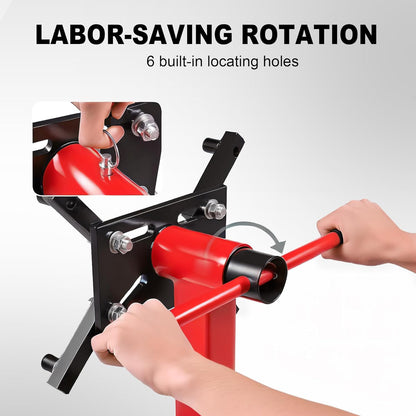 Rotating Engine Stand: Removable Oil Pan and Magnetic Tray, Turbine Turntable, 2 Brake Caster Lockable Wheels, 1,000 Lbs Capacity