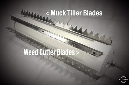 Weeds Muck Silt Gone! Lake Weed Removal Tool. Long Reach 20ft Handle System with Stainless Steel Blades.