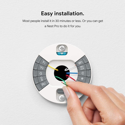 Nest 3rd Gen Learning Thermostat, Programmable Smart, Alexa Compatible, White, Wi-Fi, Energy Saving, Home Use