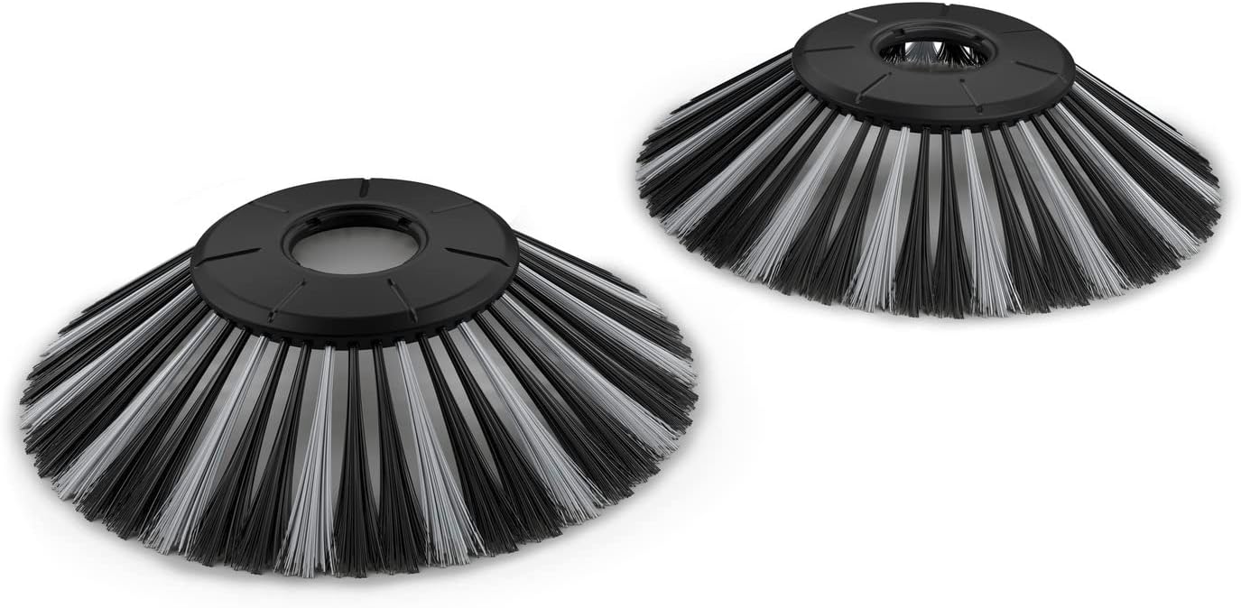 S 6 Twin Walk-Behind Outdoor Hand Push Floor Sweeper - 10 Gallon Capacity - 33.9" Sweeping Width - Sweeps up to 32,300 Square Feet/Hour
