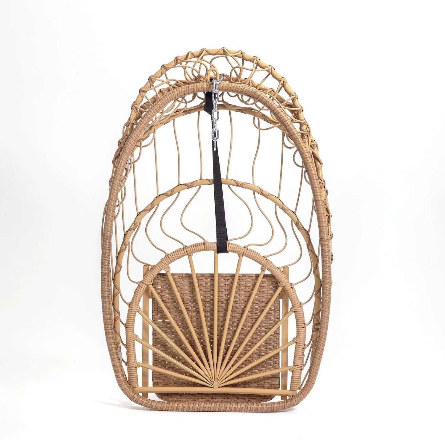 Yechen Indoor Outdoor Egg Hanging Chair with Stand, Patio Wicker Swing Egg Chair Indoor Swinging Chair Outdoor Hammock Egg Chair 350lbs Capacity for Patio Bedroom Balcony, Charcoal Grey (EG-001)
