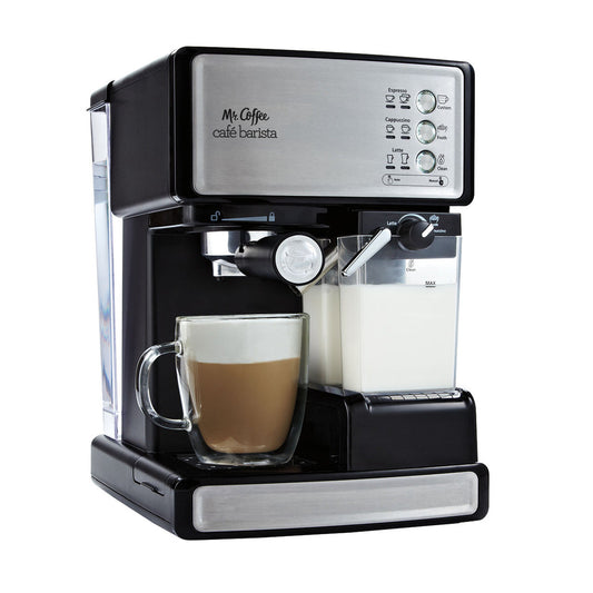 Mr. Coffee Cafe Barista Black & Silver Espresso Maker