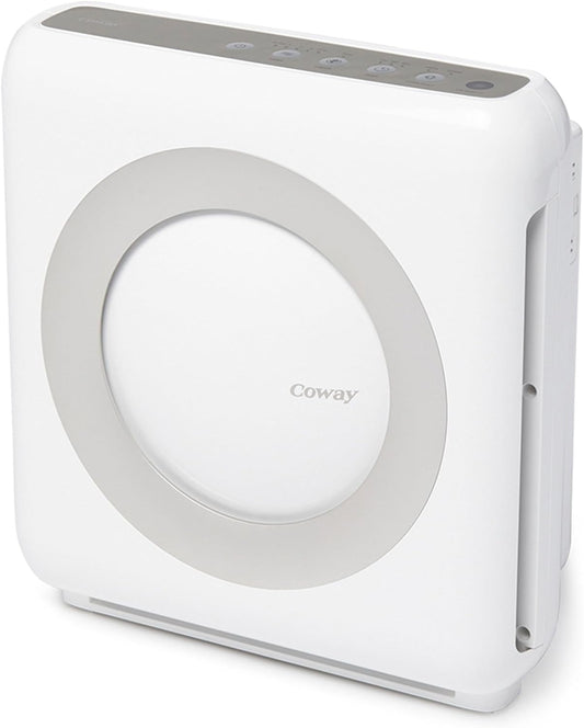 True HEPA Purifier with Air Quality Monitoring, Auto, Timer, Filter Indicator, and Eco Mode, 16.8 x 18.3 x 9.7, White