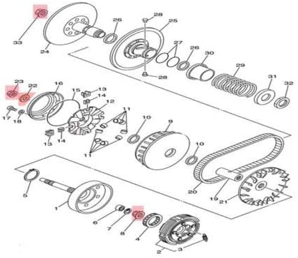 Wet Clutch Rebuild Kit,Shoe,Drum,One Way Bearing,Filter,Nuts Fits for HiSUN UTV 500 700,HS700,MSU500,MASSIMO Bennche COLEMAN POWERSPORTS QLINK Supermach
