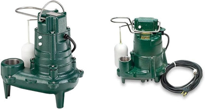 Waste-Mate 267-0001 Sewage Pump, 1/2 HP Automatic – Heavy-Duty Submersible Sewage, Effluent or Dewatering Pump