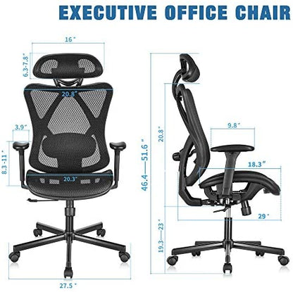 SUNNOW Ergonomic Office Chair, Mesh Computer Desk Chair , High Back Executive Task Chair