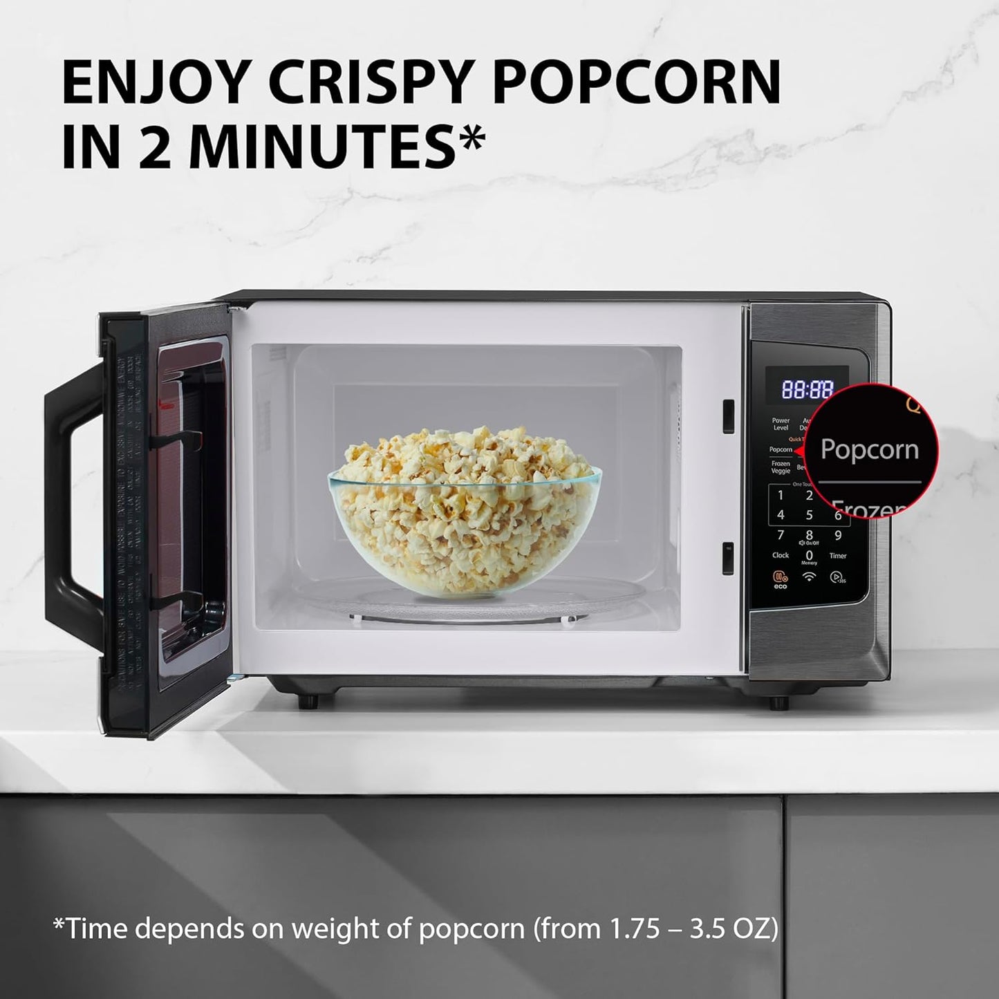 TOSHIBA 4-in-1 ML-EC42P(SS) Countertop Microwave Oven, Smart Sensor, Convection, Air Fryer Combo, Mute Function, Position Memory 13.6" Turntable, 1.5 Cu Ft, 1000W, Silver