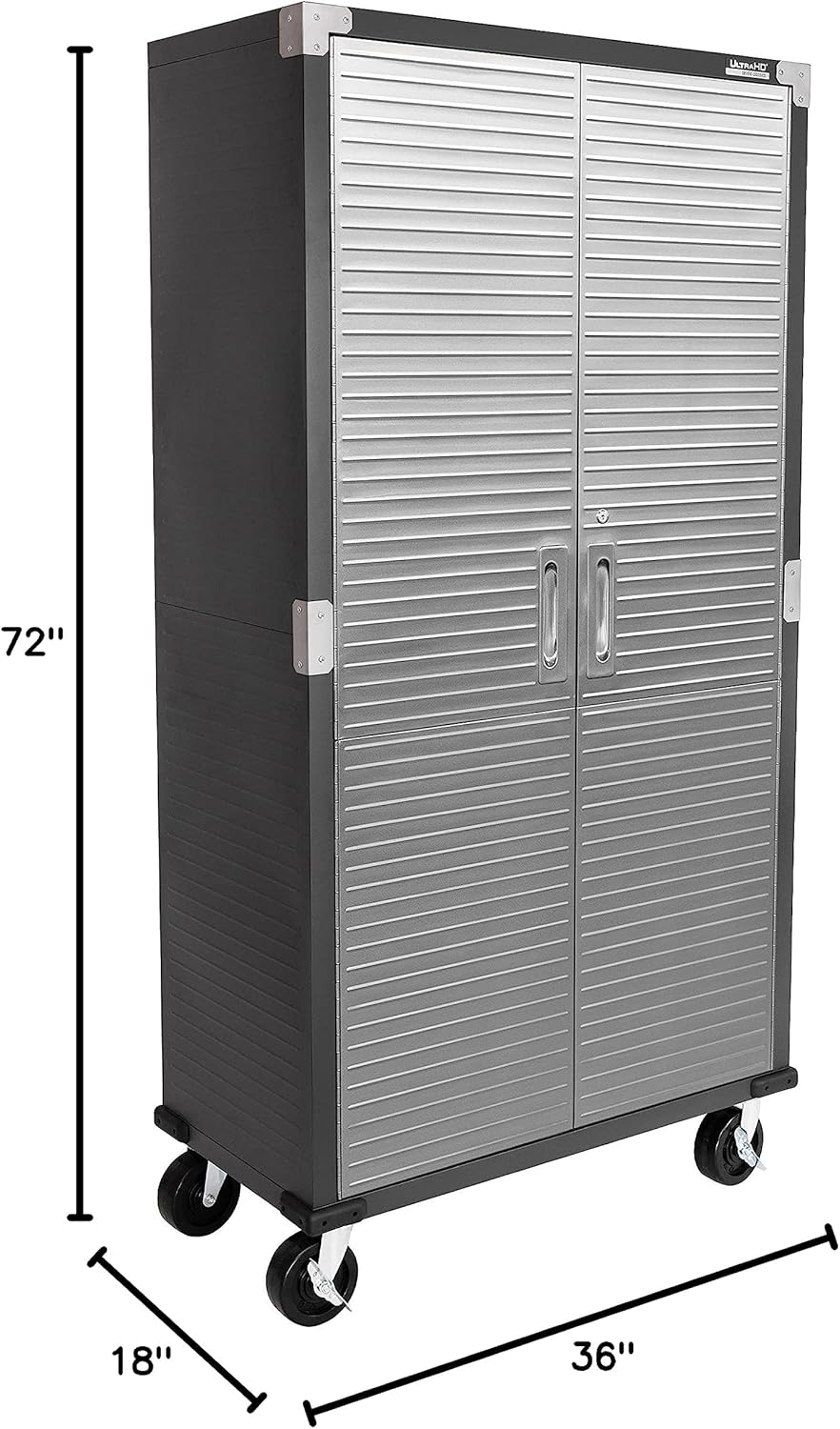 Seville Classics UltraHD Steel Storage Cabinet, 36"W x 18"D x 72"H