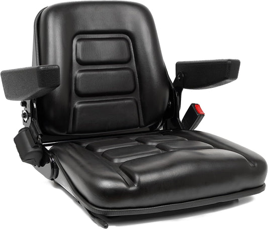 Universal Fold Down Forklift Seat, Micro Switch, Armrest And Safety Belt, for Tractor