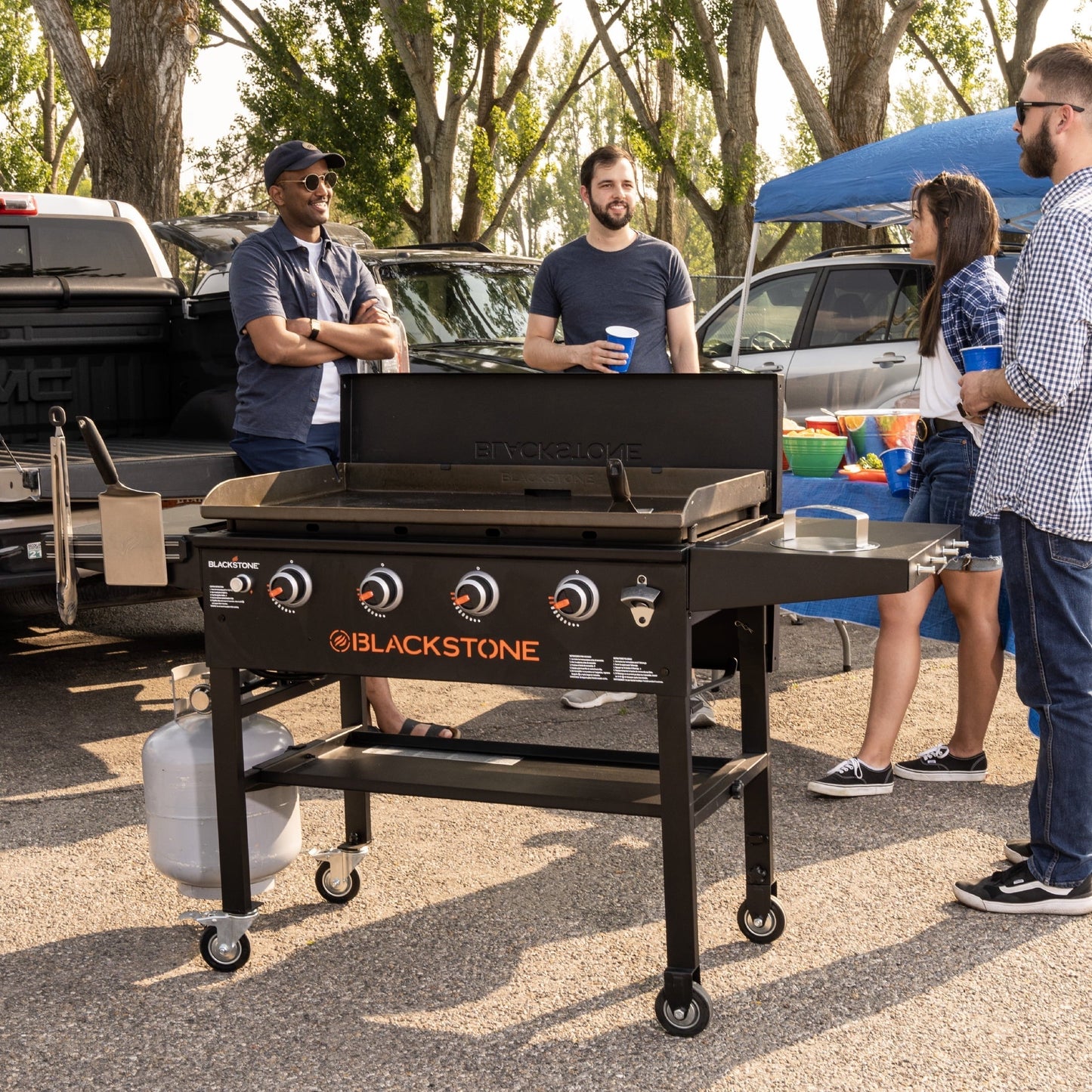 Blackstone Original 4-Burner 36" Propane Omnivore Griddle with Hard Cover