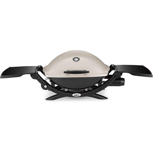 Weber Q 2200 Portable Gas Grill, 1-Burner, Titanium, 12,000 BTU, 280 sq in Cooking Area