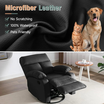 Small Swivel Rocker Recliner Chair for Compact Spaces