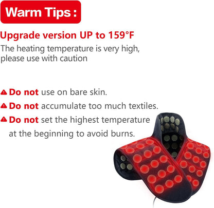 UTK Heating Pad for Neck and Shoulders,Natural Jade Tourmaline,Upgrade Size to Cover More Areas of Neck,Shoulder,Shoulder Blade and Back(23''x 24'')|Gift for Dad